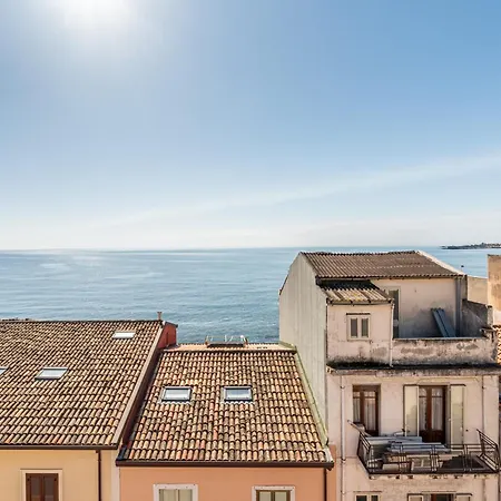 아파트 Guesthost - Fay House Sweet Seaview With Solarium! 지아르디니낙소스